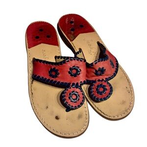 Rare Jack Rogers Spirit Garnet Red & Black Sandals | Women’s 7 | Summer Sandals